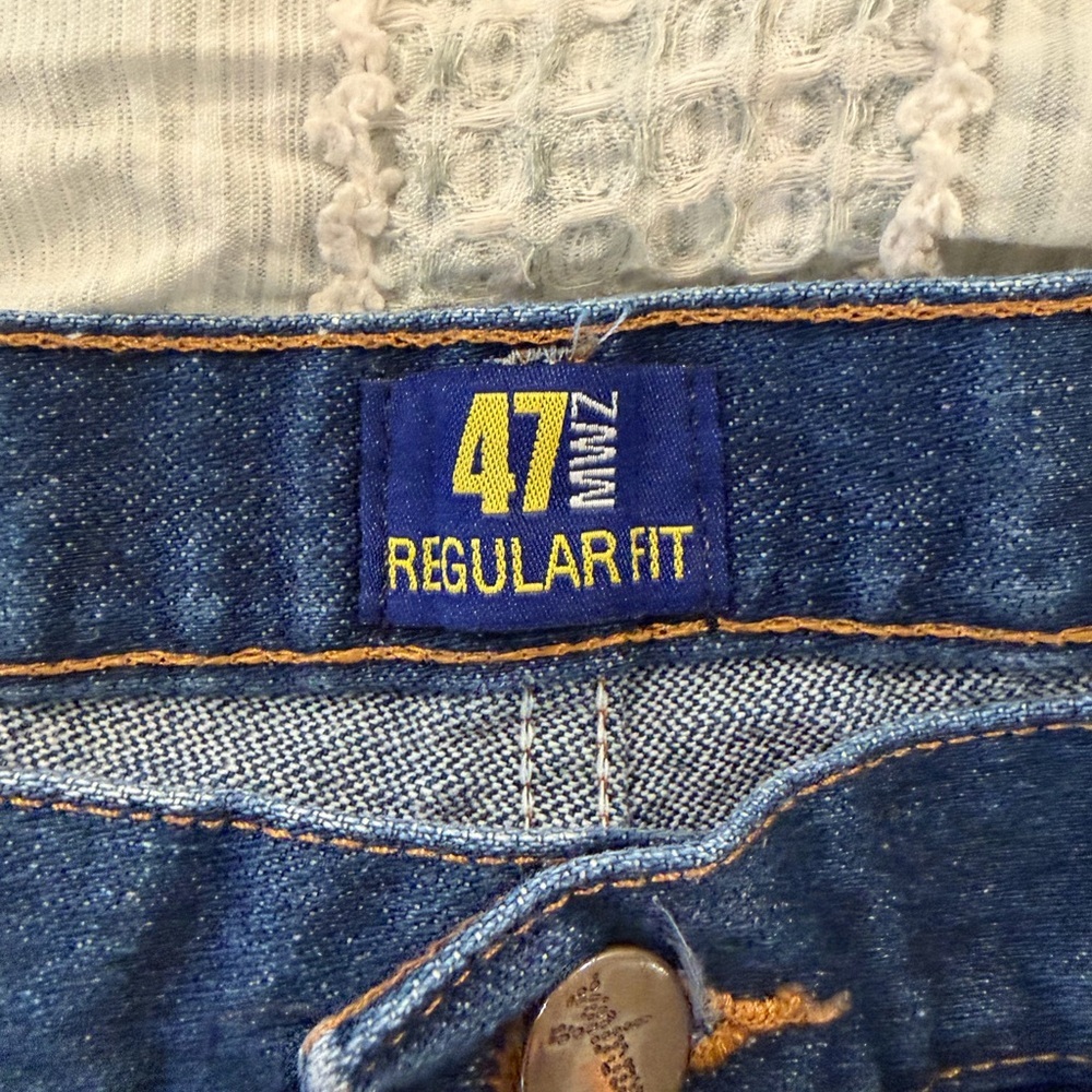 Wrangler 47MWZ Men’s Regular Fit Dark Wash Jeans 38x28 Heavyweight Cotton - Picture 7 of 8